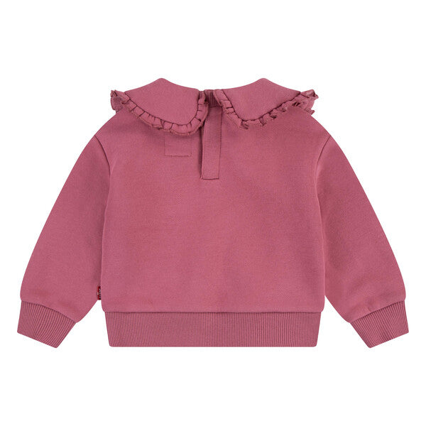 Sweat rose | Col à volants