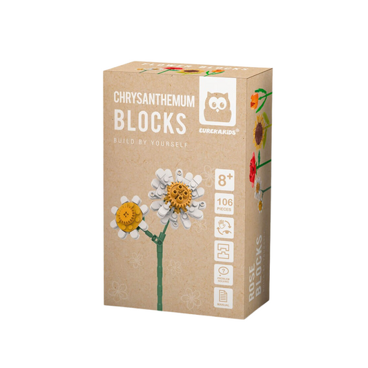 Blocs de construction de fleurs | Chrysanthème de 106 pièces