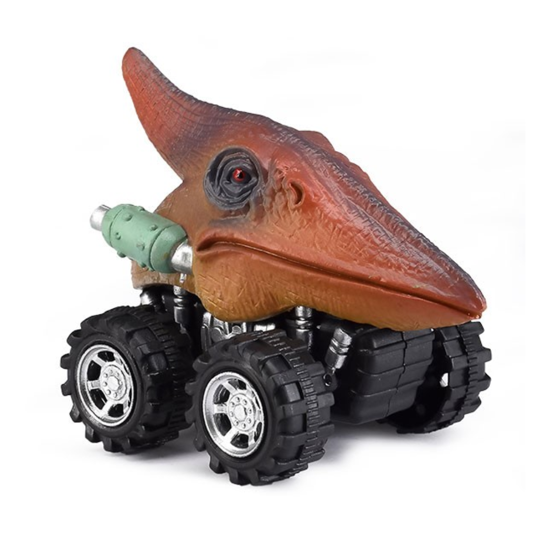 Pack 3 voitures dinosaures automotrices | Dilophosaure, Ptérosaure & Tricératops
