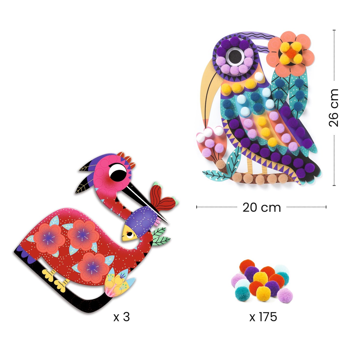 Tableaux pompons | Animaux panachés