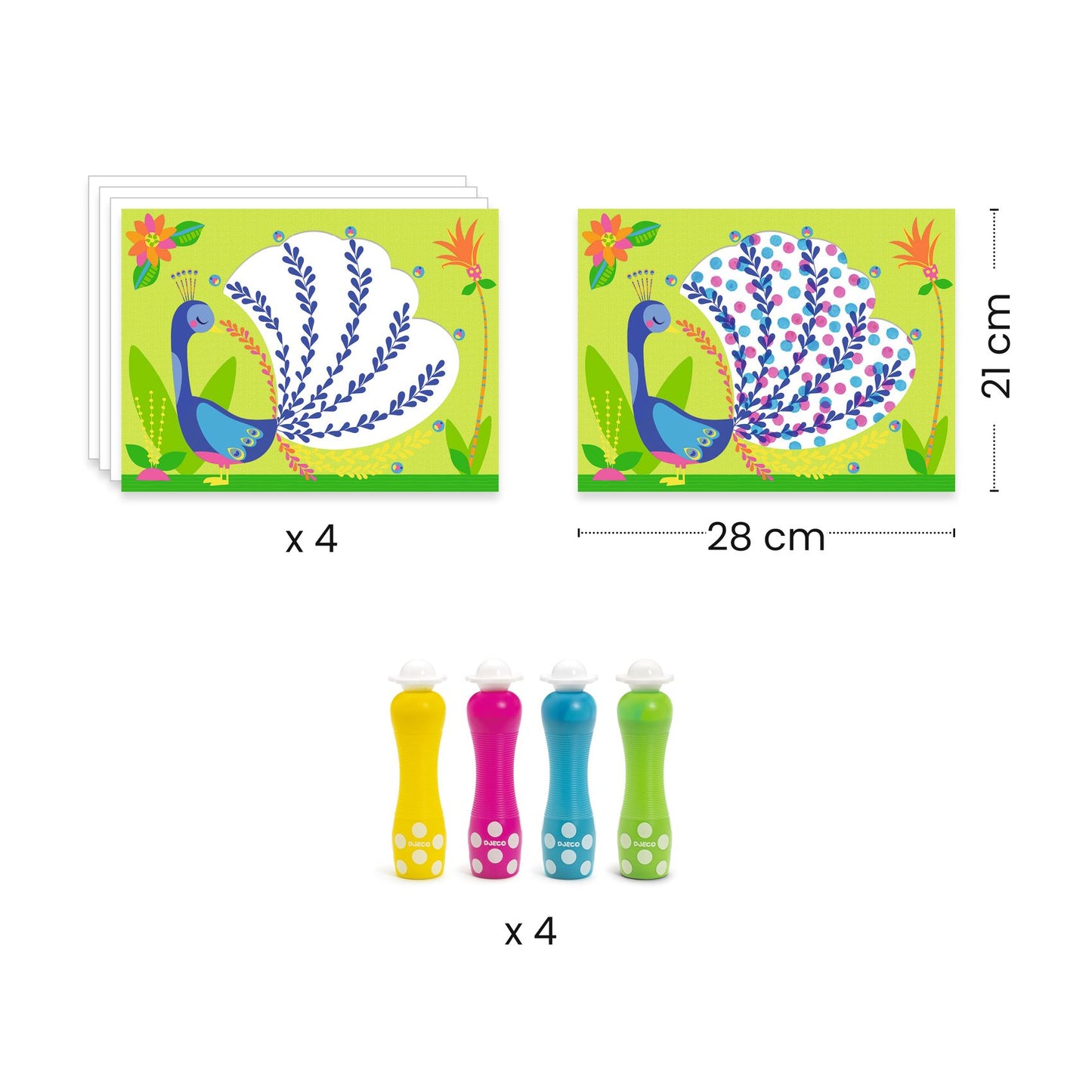 Tableaux peinture tampons | Des points c'est tout !