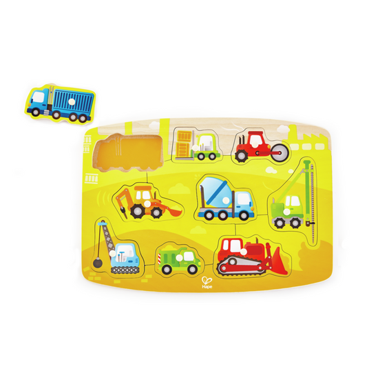 Puzzle à boutons | Véhicules de chantier