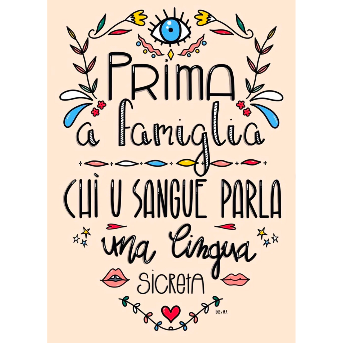 Affiche Famiglia | Beige-LMR-Super Châtaigne-affiche : Product type