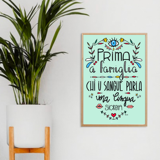 Affiche Famiglia | Vert d'eau-LMR-Super Châtaigne-affiche : Product type