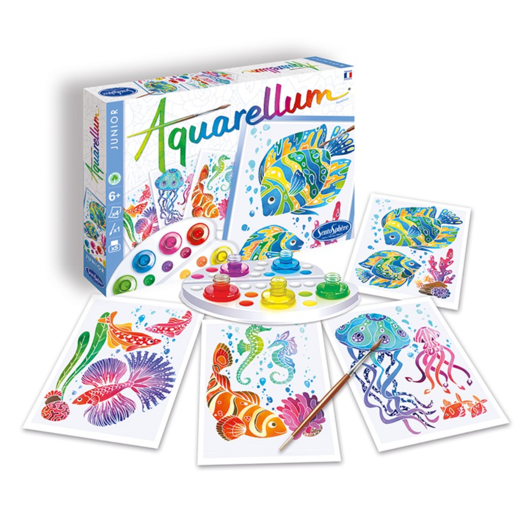 Aquarellum Junior | Aquarium-Sentosphère-Super Châtaigne-Collages & Coloriages : Product type
