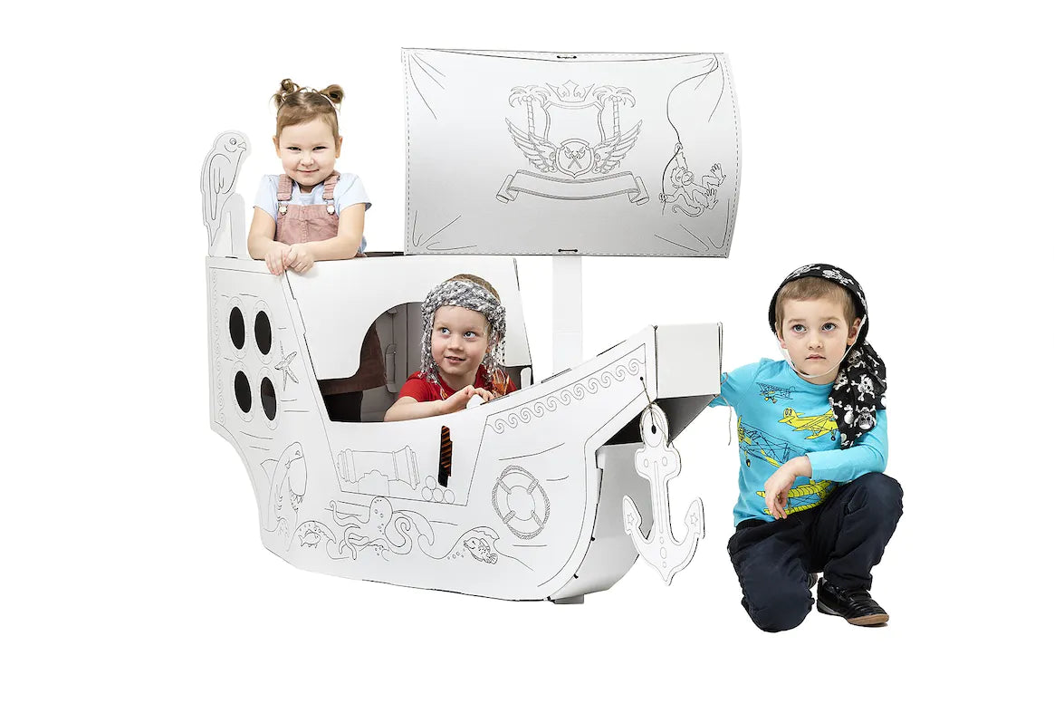 Bateau pirate en carton-Anna House-Super Châtaigne-Cabane : Product type