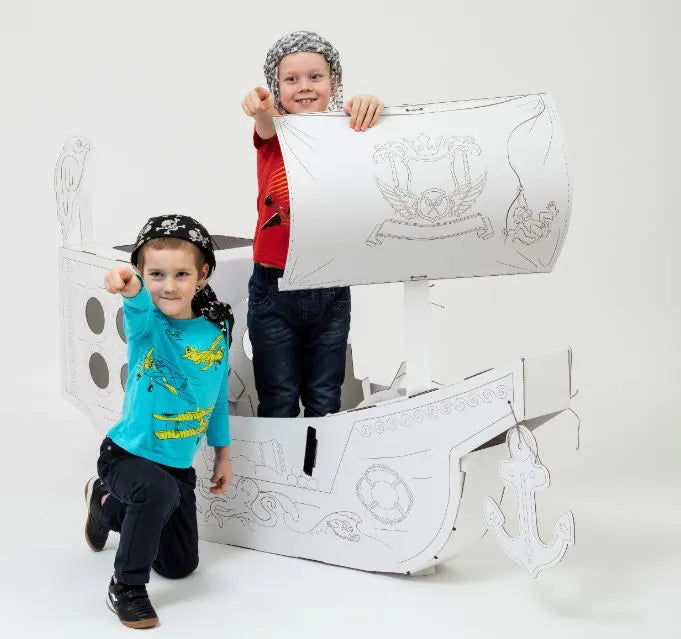 Bateau pirate en carton-Anna House-Super Châtaigne-Cabane : Product type