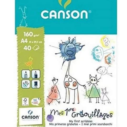Bloc A4 - Mes Premiers Gribouillages-Canson-Super Châtaigne-Matériel : Product type