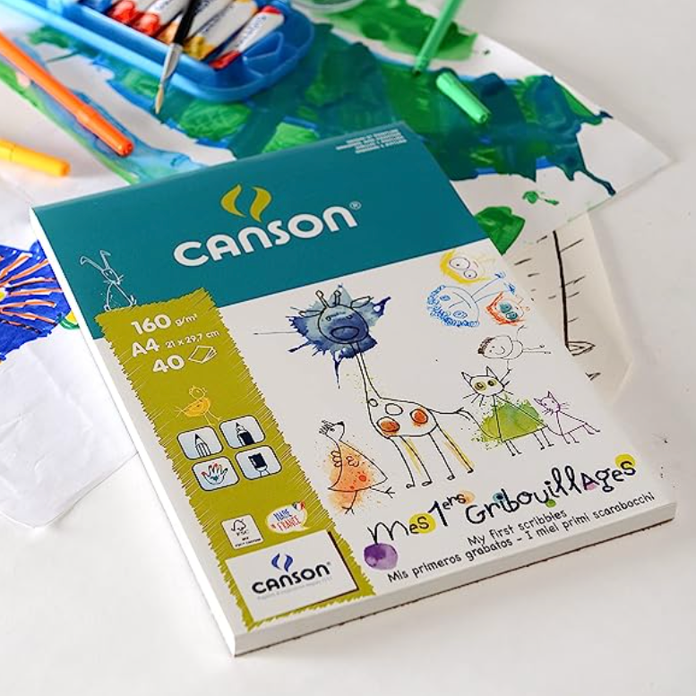 Bloc A4 - Mes Premiers Gribouillages-Canson-Super Châtaigne-Matériel : Product type