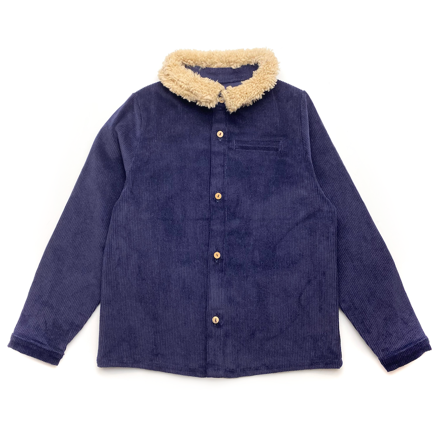 Blouse velours | Yakari bleu marine-Apaches Collections-Super Châtaigne-outlet : Product type