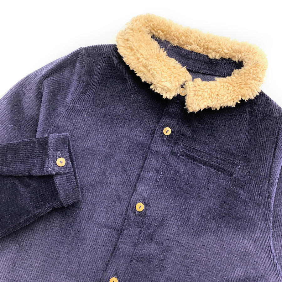Blouse velours | Yakari bleu marine-Apaches Collections-Super Châtaigne-outlet : Product type