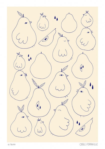 Bonne poire - Odile Ferraille-Sergent Paper-Super Châtaigne-affiche : Product type