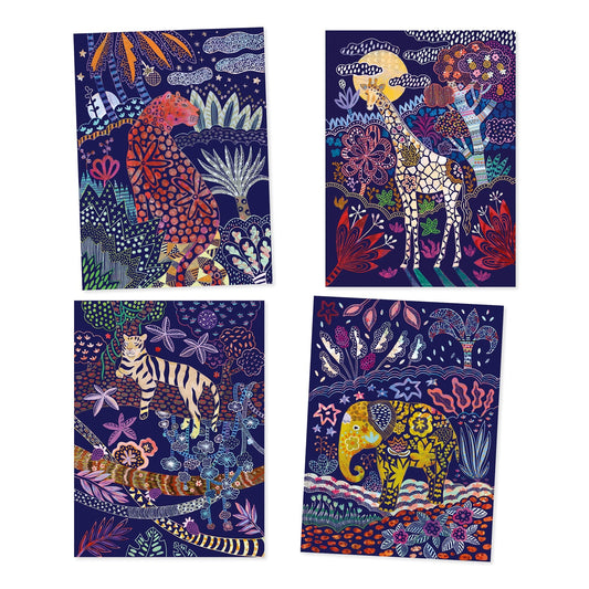 Cartes à grater - Nature luxuriante-Djeco-Super Châtaigne-Collages & Coloriages : Product type