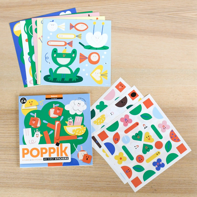Cartes et gommettes pédagogiques - Dans la nature-Poppik-Super Châtaigne-Collages & Coloriages : Product type
