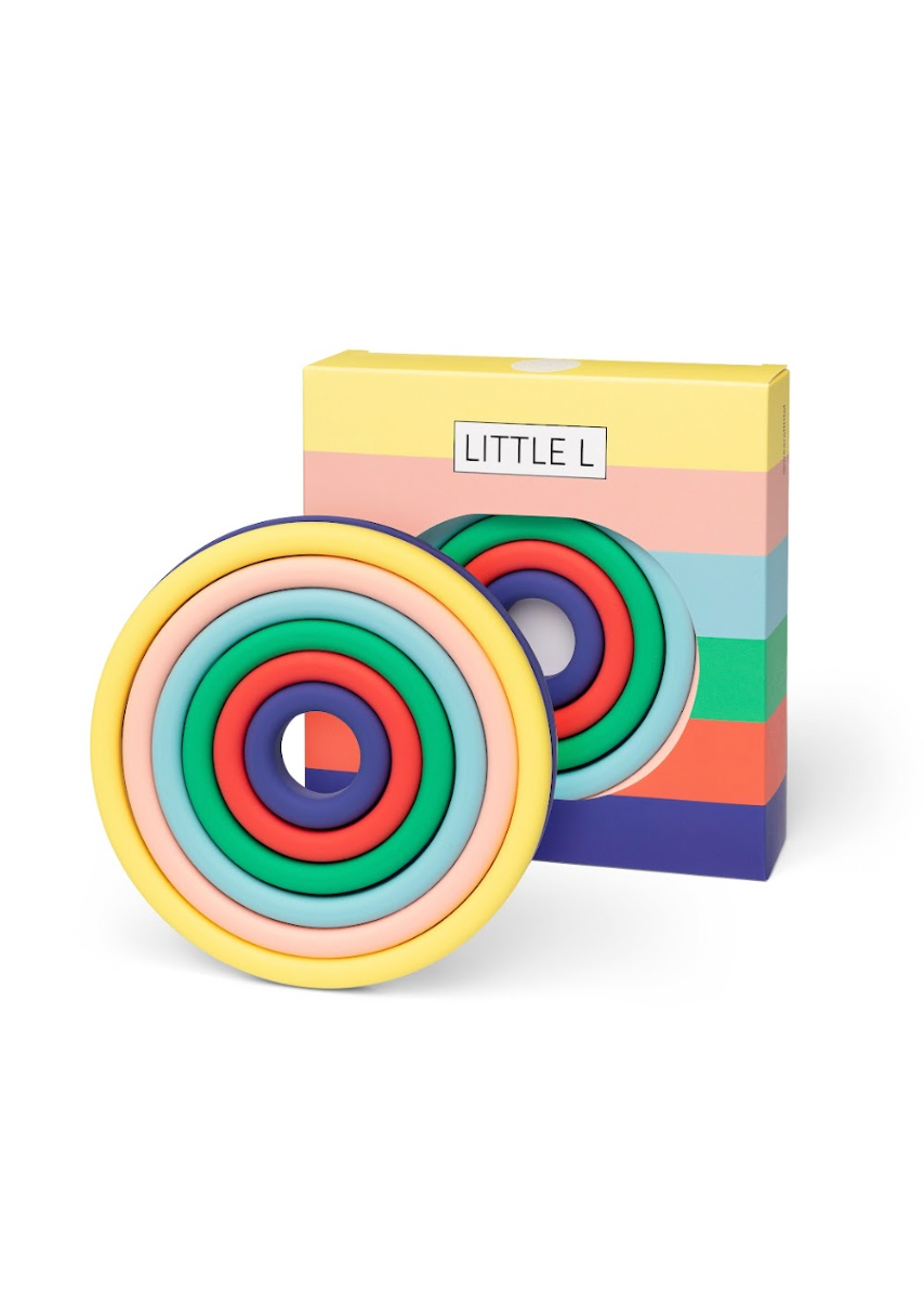 Cercle à empiler en silicone-Little L-Super Châtaigne-Puzzle : Product type