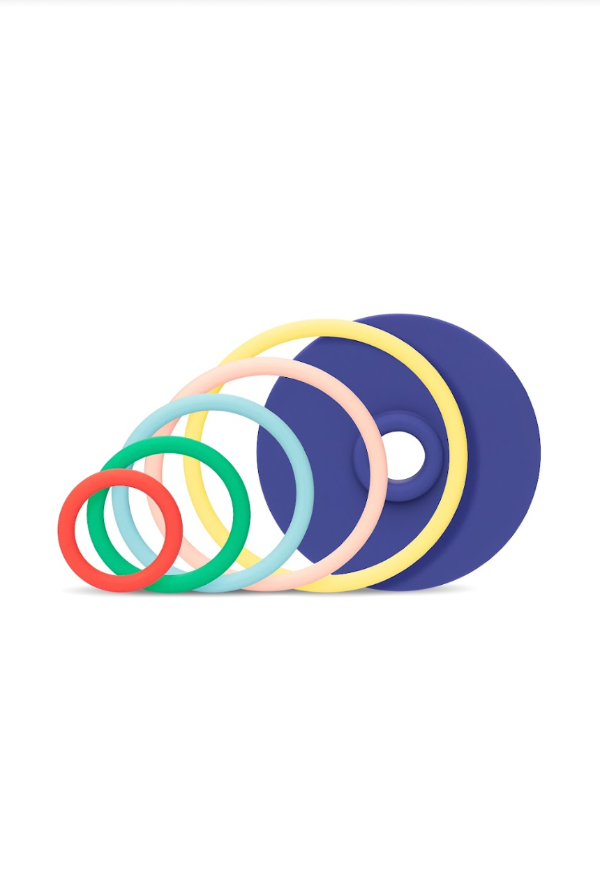 Cercle à empiler en silicone-Little L-Super Châtaigne-Puzzle : Product type