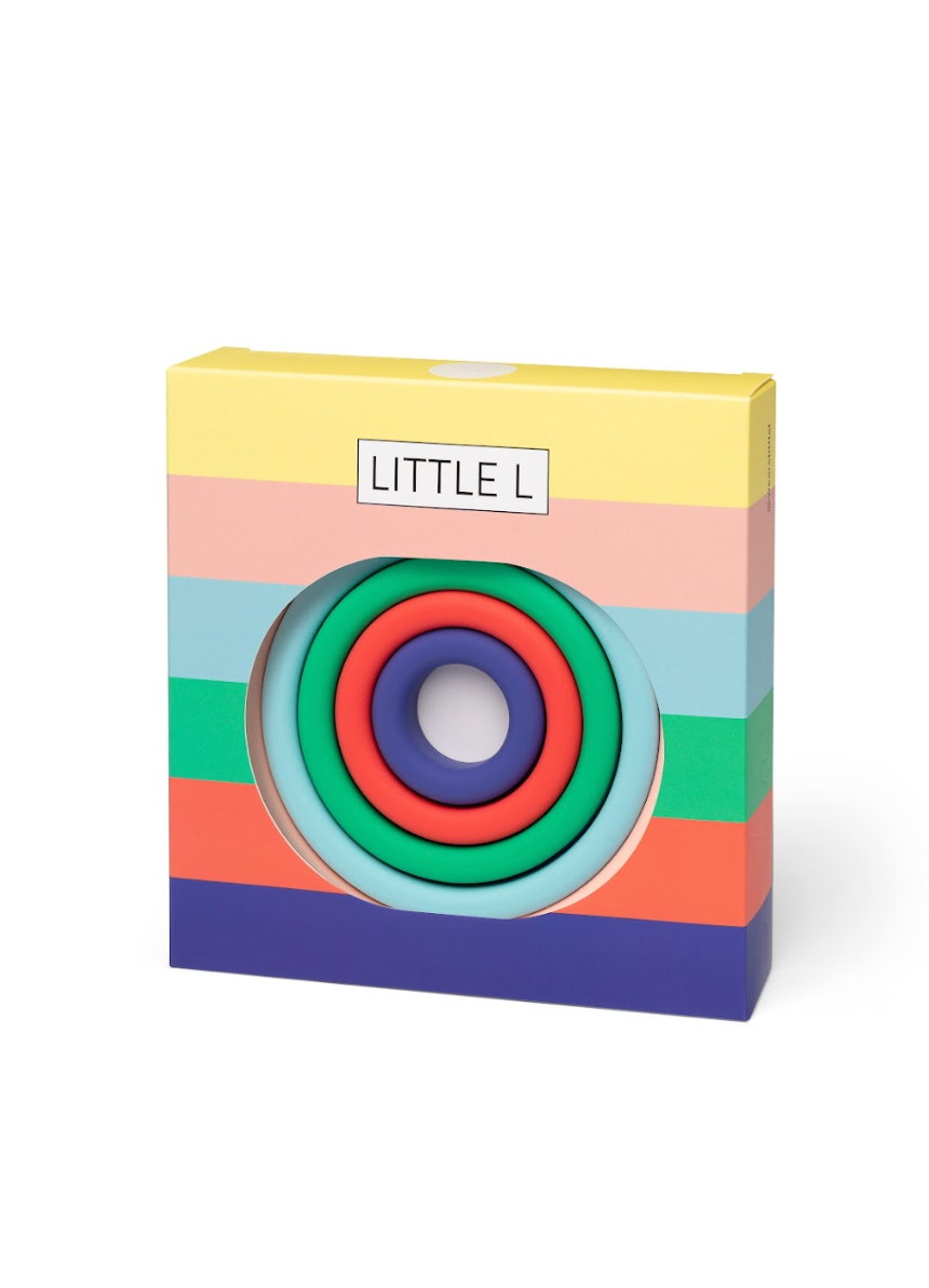 Cercle à empiler en silicone-Little L-Super Châtaigne-Puzzle : Product type