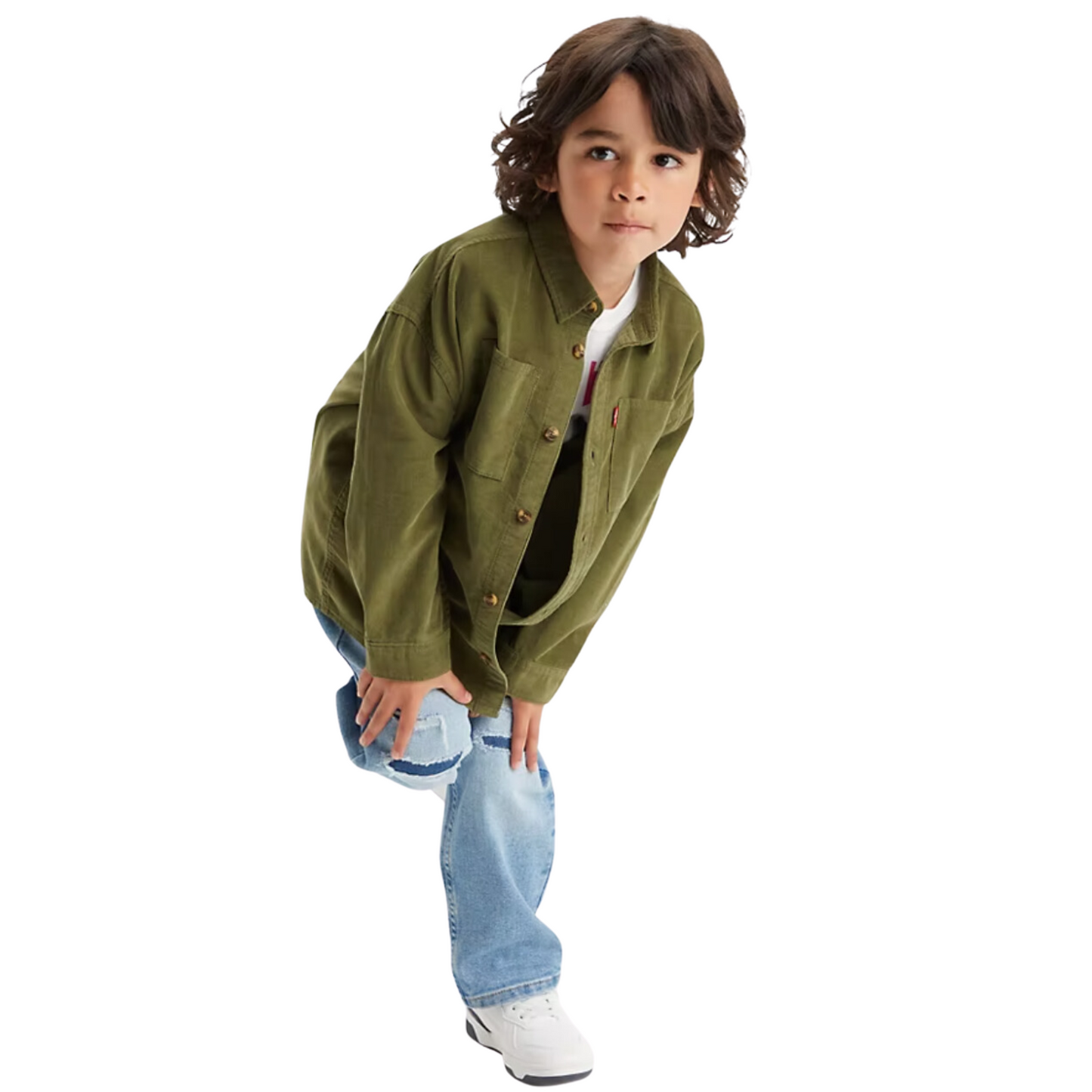Chemise en velours | Vert Kaki-Levi's-Super Châtaigne-Blouses & Chemises : Product type