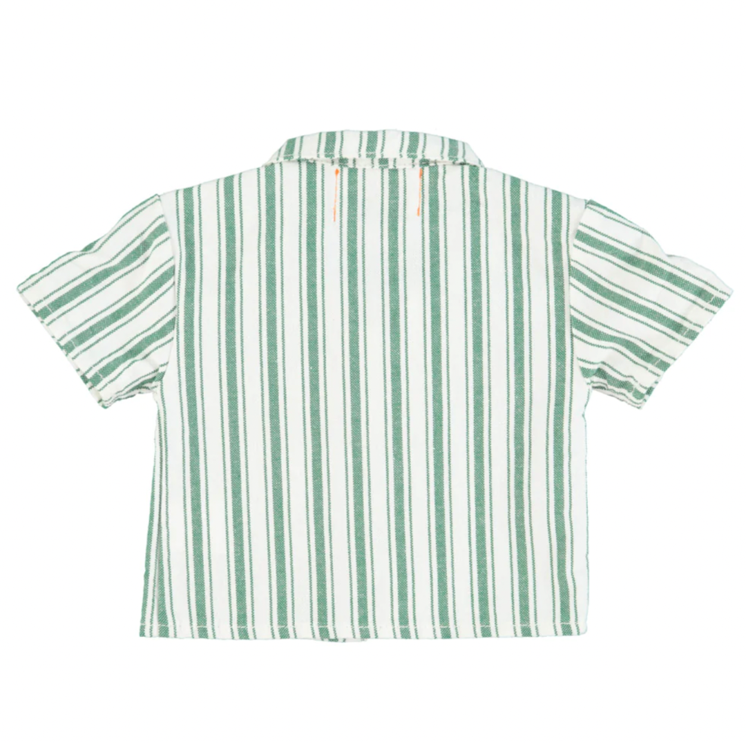 Chemise T-shirt | Rayures vertes-Super Châtaigne-Super Châtaigne-Blouses & Chemises : Product type