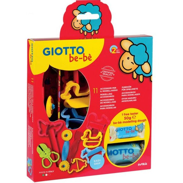 Coffret de 11 formes + 1 échantillon de pâte à modeler-Giotto-Super Châtaigne-Matériel : Product type