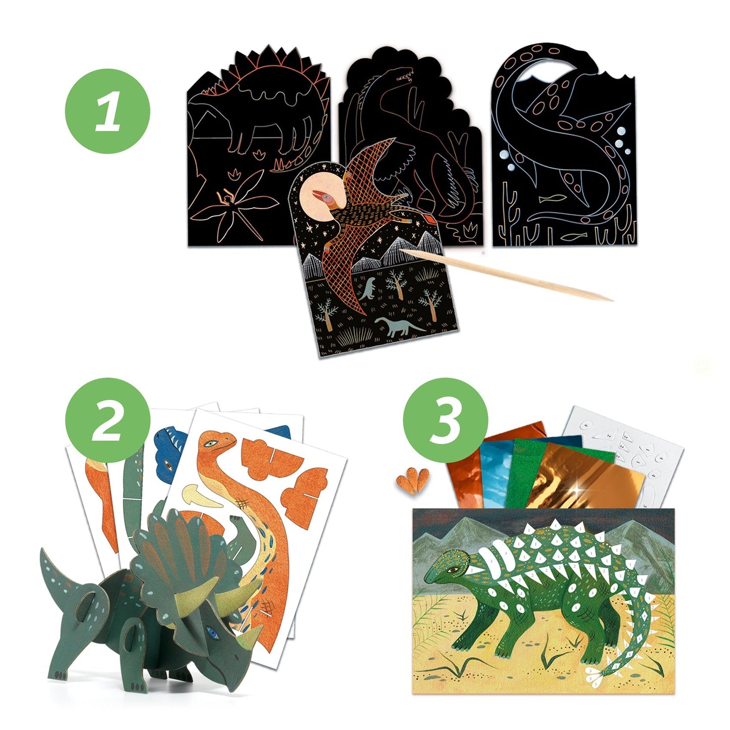 Coffret multi activités | Dinosaures-Djeco-Super Châtaigne-Création & Fabrication : Product type