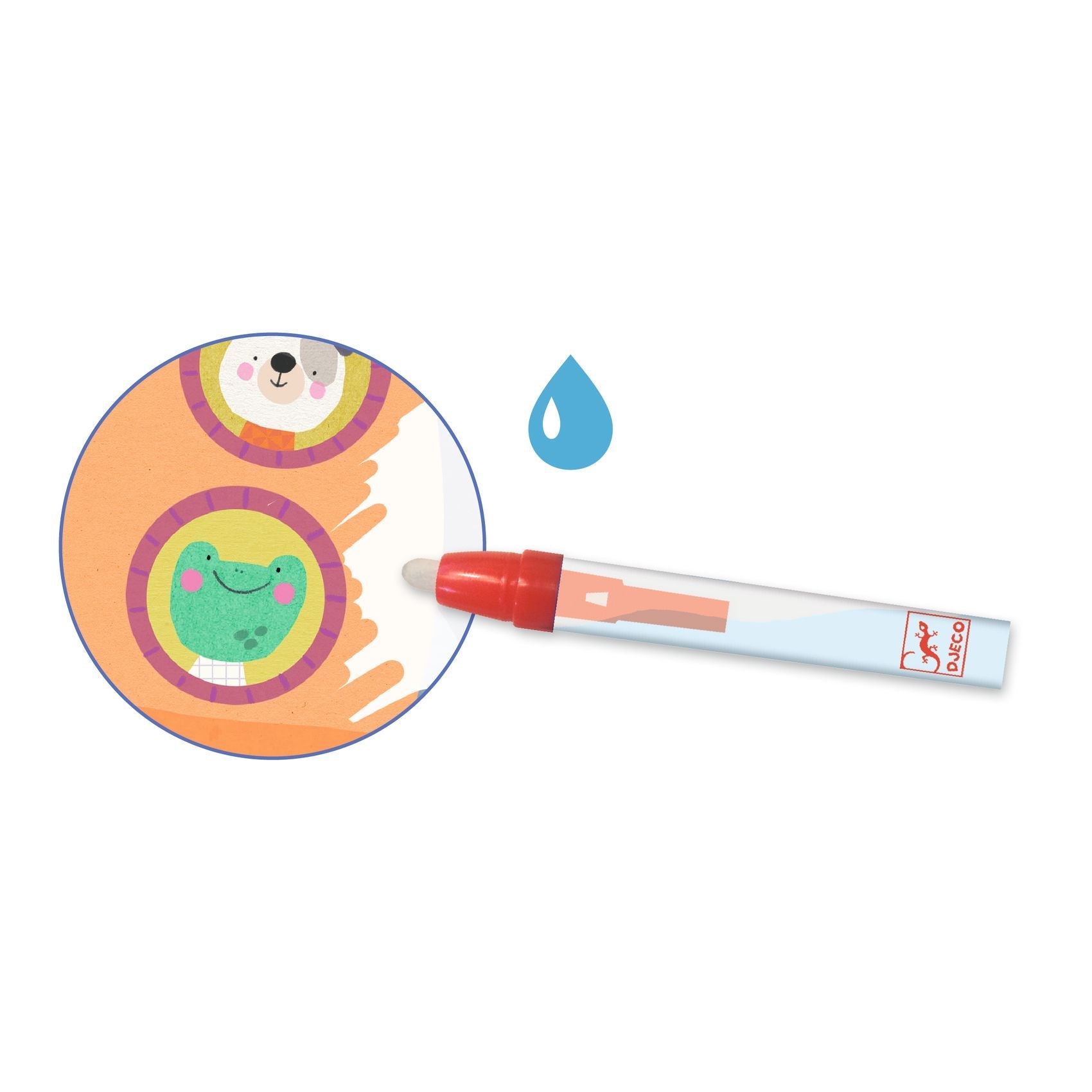 Coloriages à l'eau | En route-Djeco-Super Châtaigne-Collages & Coloriages : Product type