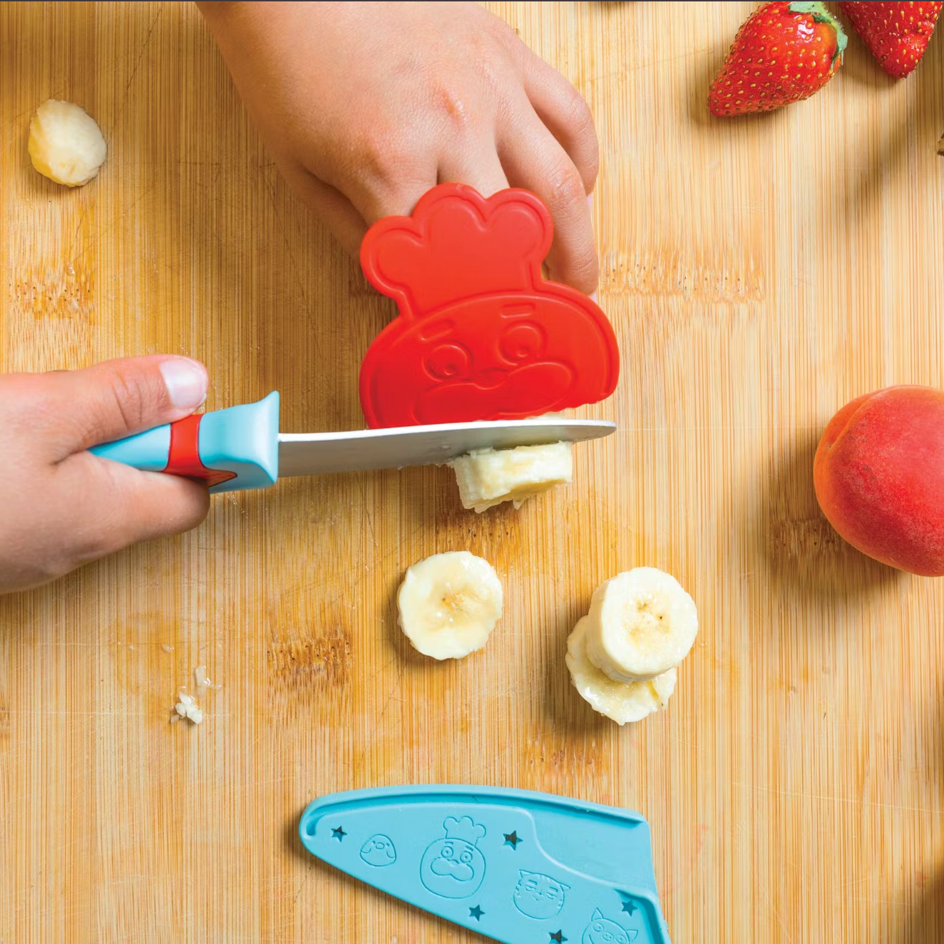 Couteau Chefclub Kids Bleu & Rouge-Chefclub-Super Châtaigne-Cuisine et Jardinage : Product type