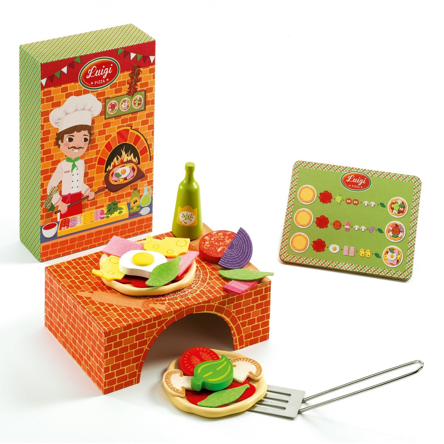 Cuisine - Luigi pizza-Préparer des pizzas avec un menu-Djeco-Super Châtaigne-Imitation : Product type