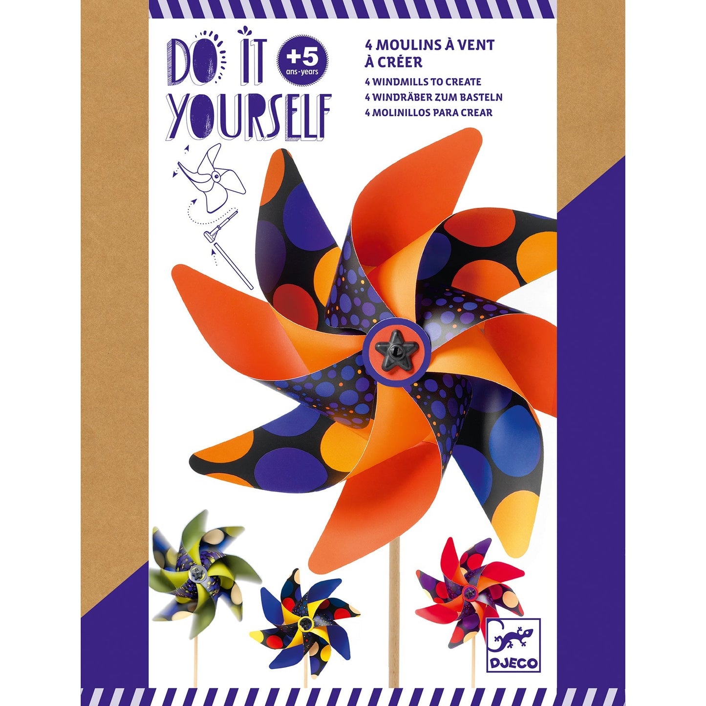 Do It Yourself - Moulin à vent spots-Djeco-Super Châtaigne-Création & Fabrication : Product type