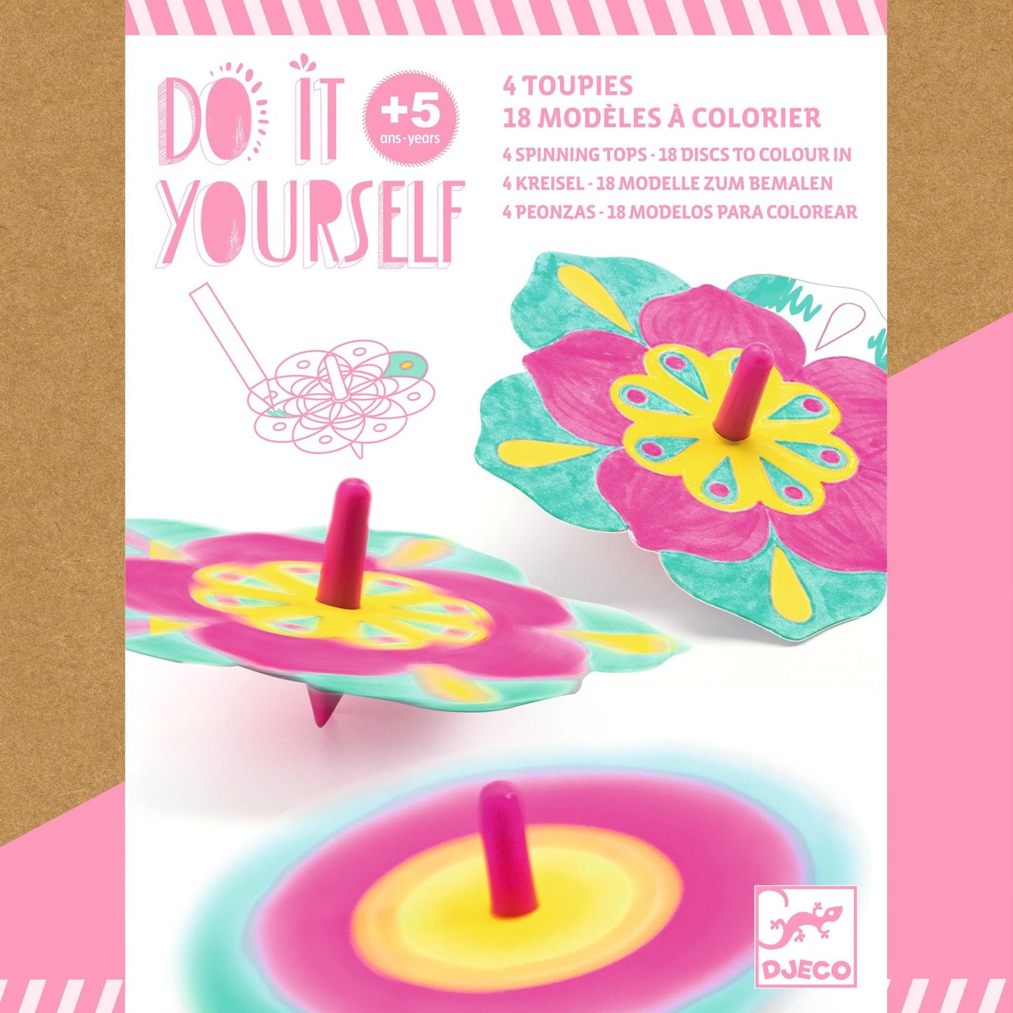 Do It Yourself - Toupies Fleurs-Djeco-Super Châtaigne-Création & Fabrication : Product type