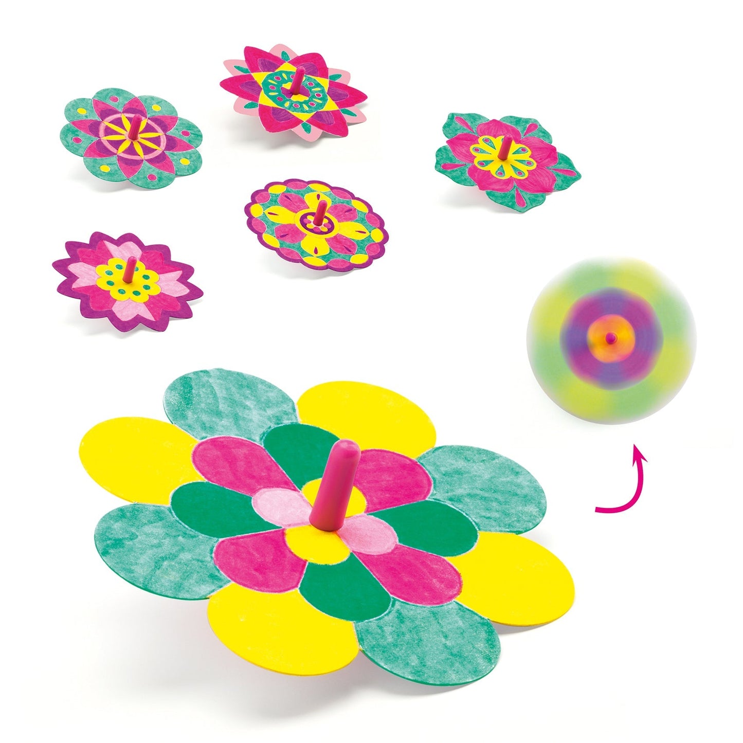 Do It Yourself - Toupies Fleurs-Djeco-Super Châtaigne-Création & Fabrication : Product type