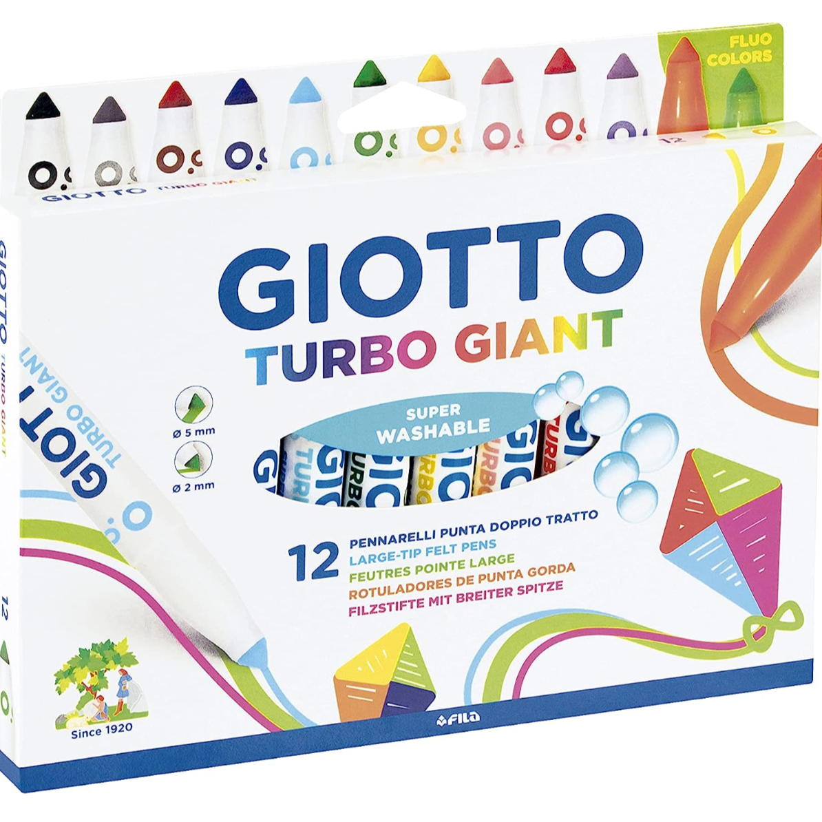 Etui 12 feutres coniques-Giotto-Super Châtaigne-Matériel : Product type