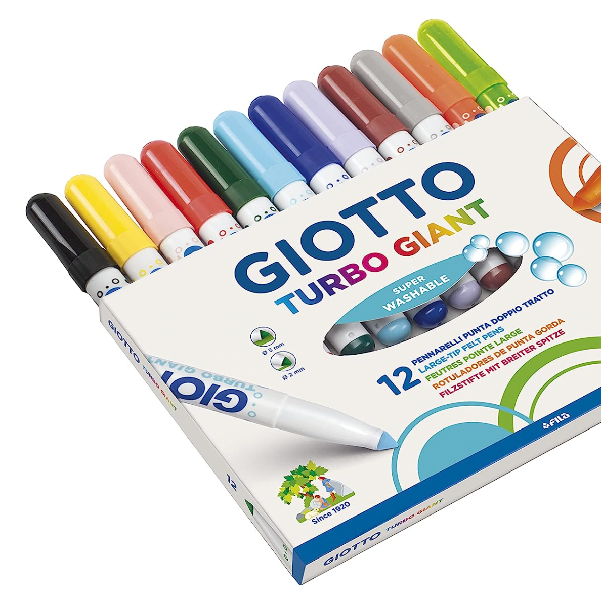 Etui 12 feutres coniques-Giotto-Super Châtaigne-Matériel : Product type