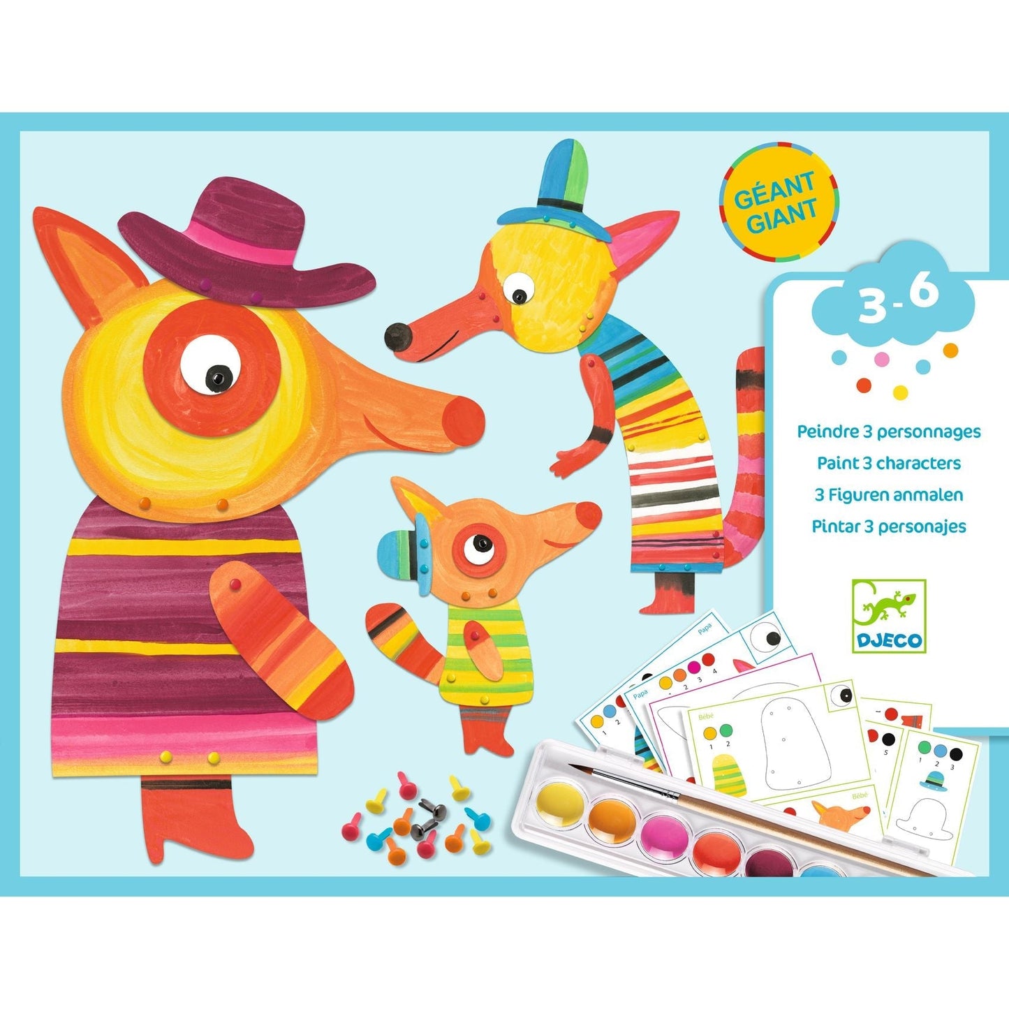 Fabrique tes personnages - La famille Renard-Djeco-Super Châtaigne-Création & Fabrication : Product type