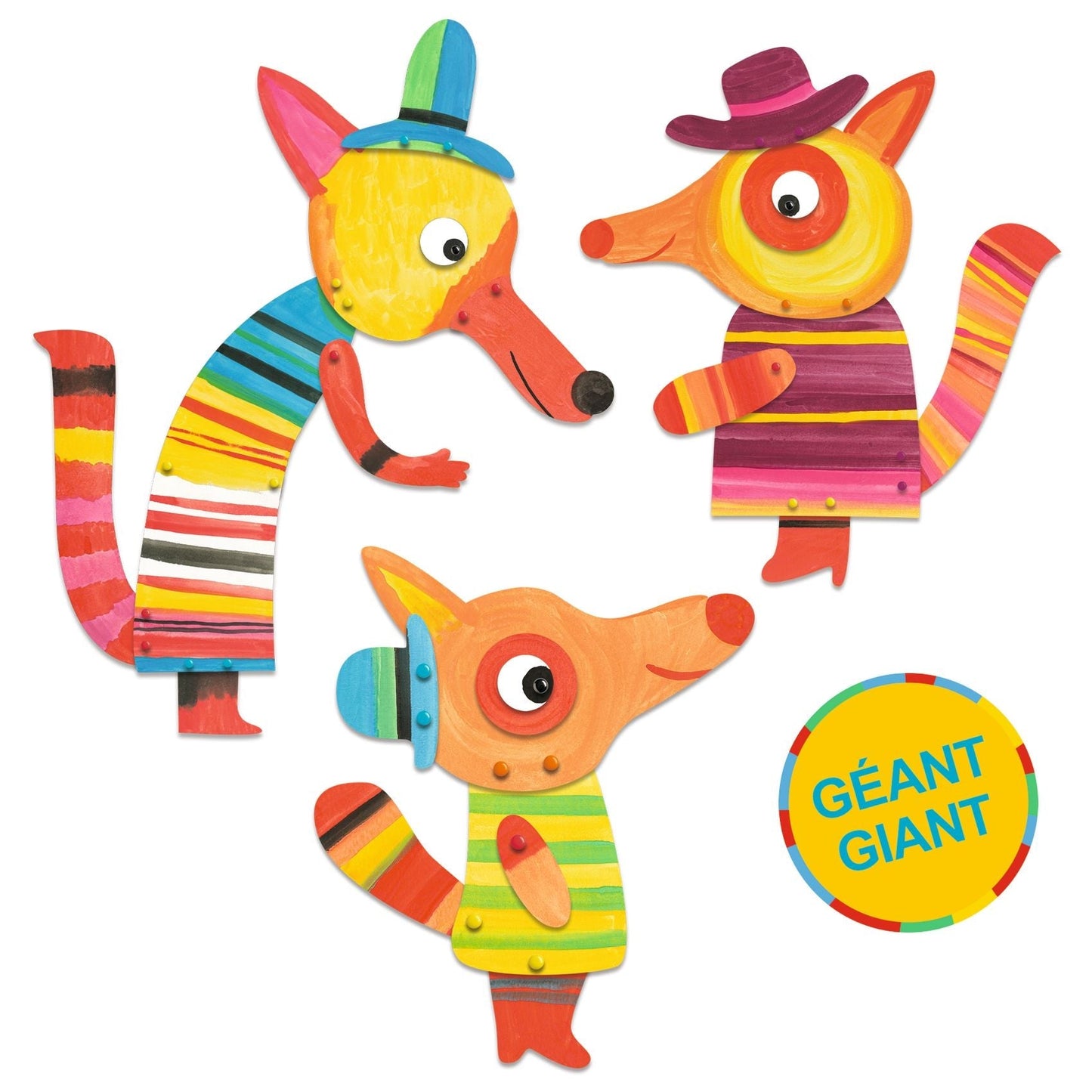 Fabrique tes personnages - La famille Renard-Djeco-Super Châtaigne-Création & Fabrication : Product type