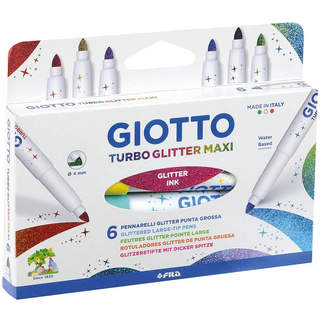 Feutres paillettes | 6-Giotto-Super Châtaigne-Matériel : Product type