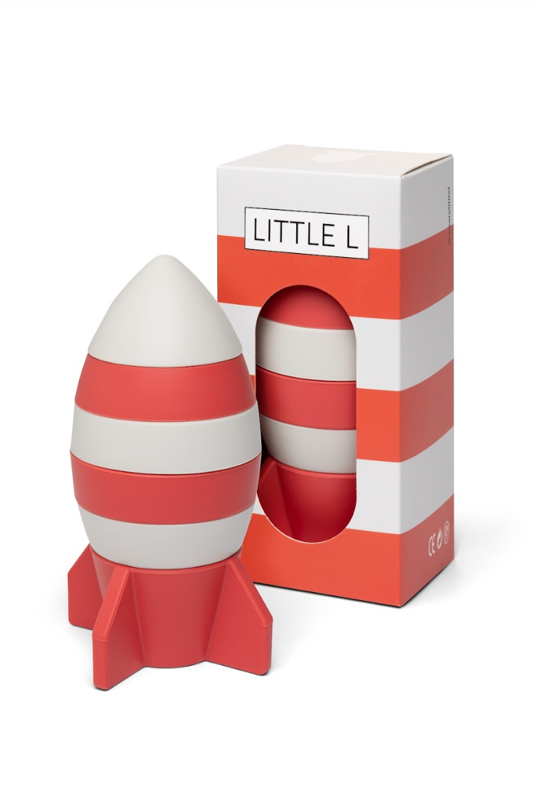 Fusée à empiler en silicone-Little L-Super Châtaigne-Puzzle : Product type