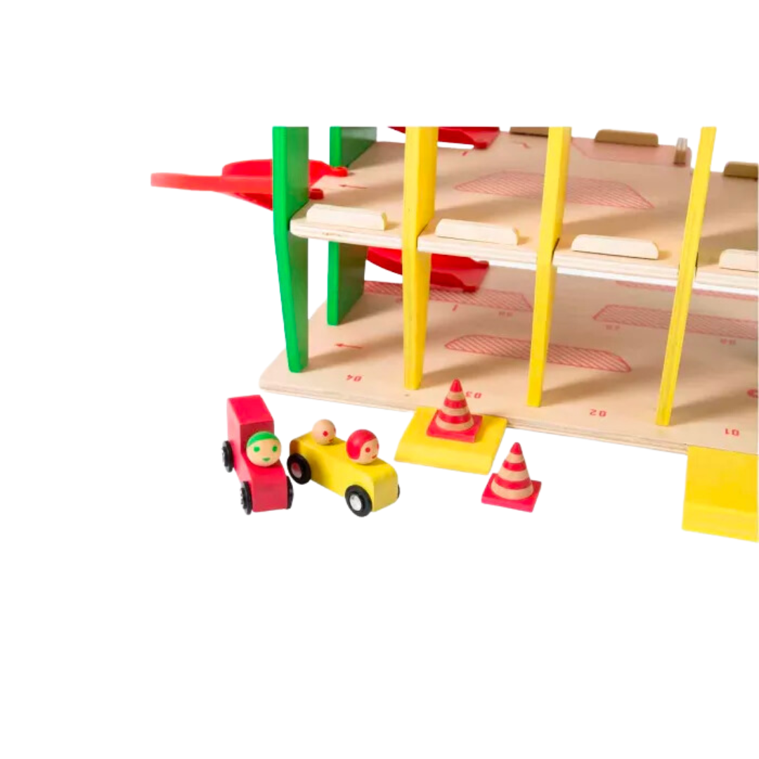 Garage dans la ville | Grand garage en bois-Moulin Roty-Super Châtaigne-Imitation : Product type
