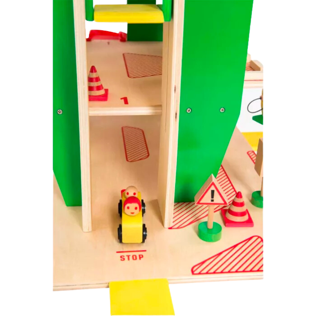 Garage dans la ville | Grand garage en bois-Moulin Roty-Super Châtaigne-Imitation : Product type