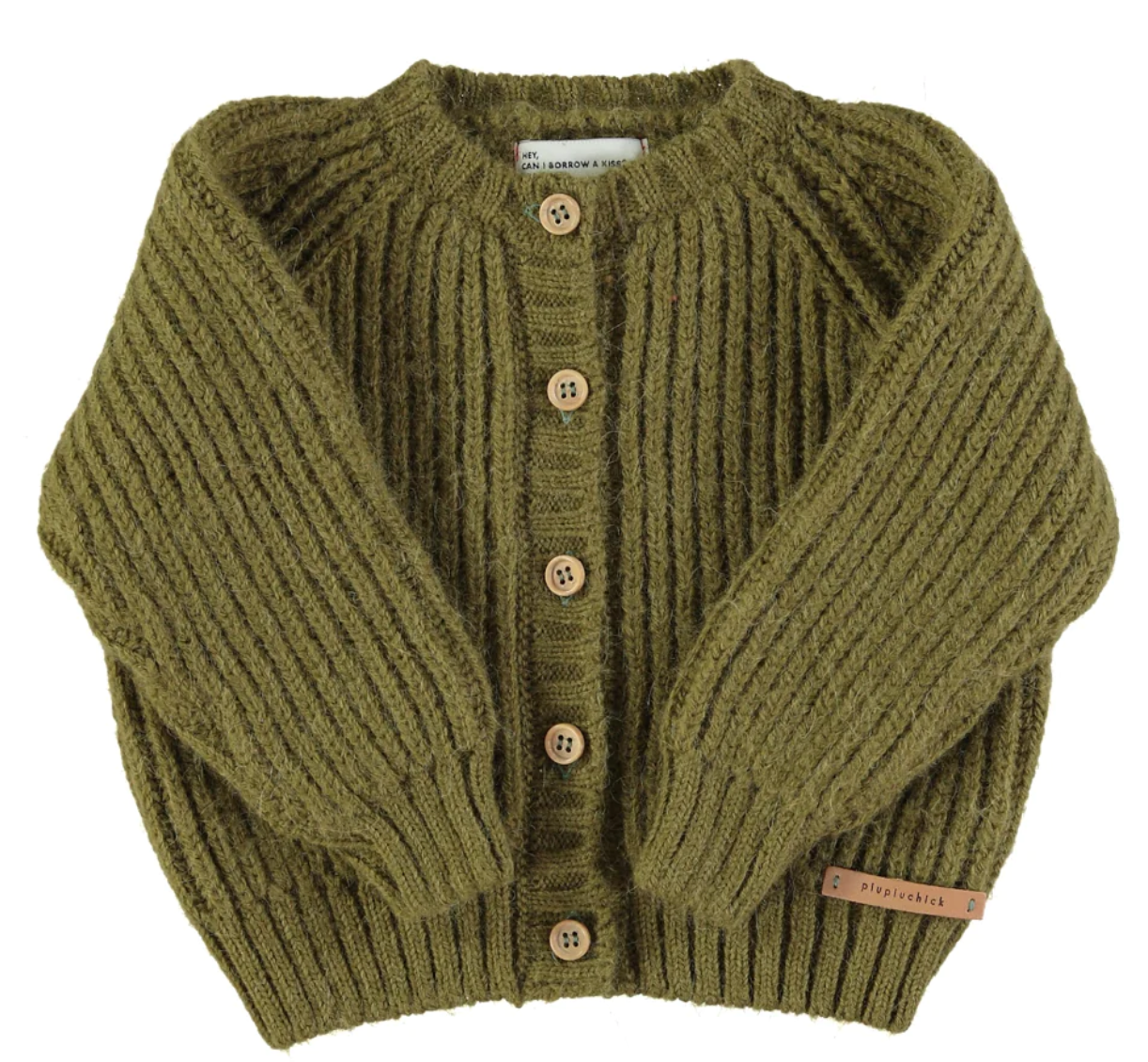 Gilet | Kaki-Piu Piu Chick-Super Châtaigne-Sweats, Pulls & Gilets : Product type