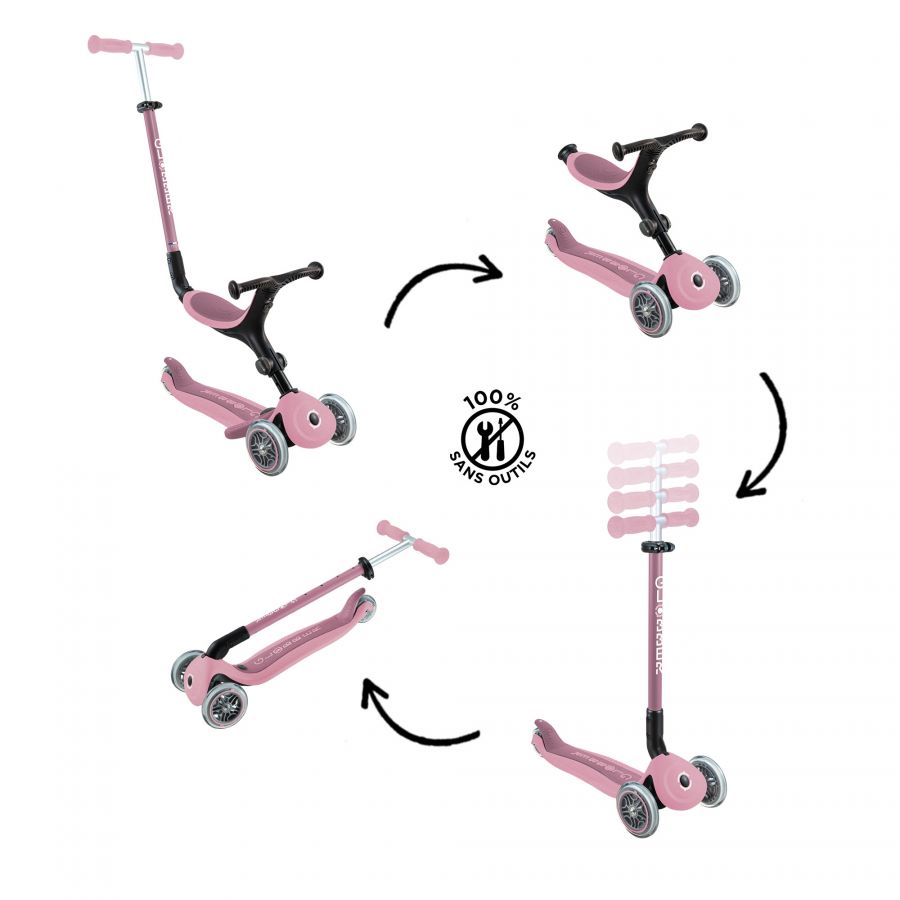 Trottinette évolutive | GO•UP ACTIVE ECO - Rose