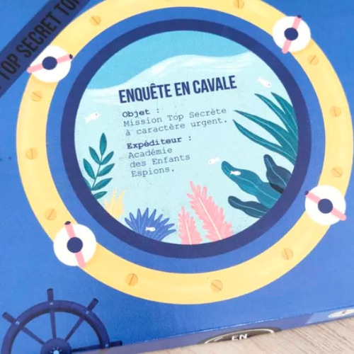 Jeu d'enquête | Les fonds marins-Jaune citron-Super Châtaigne-Jeux éducatifs : Product type