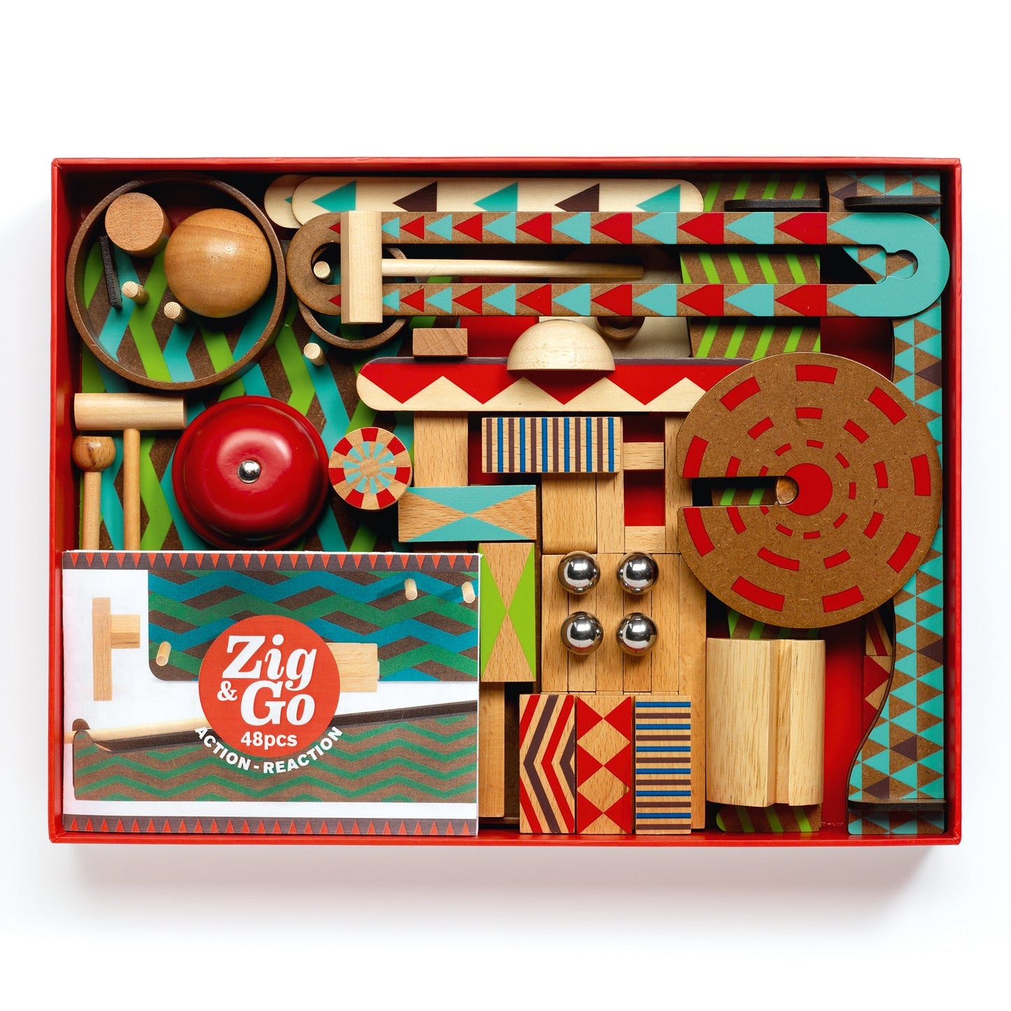 Jeu de réaction | Zig & Go - 48 pcs-Djeco-Super Châtaigne-Jeux éducatifs : Product type