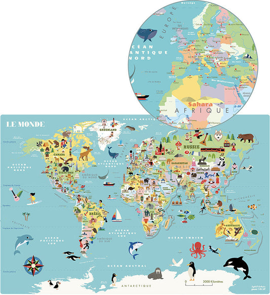 Jeu magnétique | Carte du monde-Vilac-Super Châtaigne-Jeux éducatifs : Product type