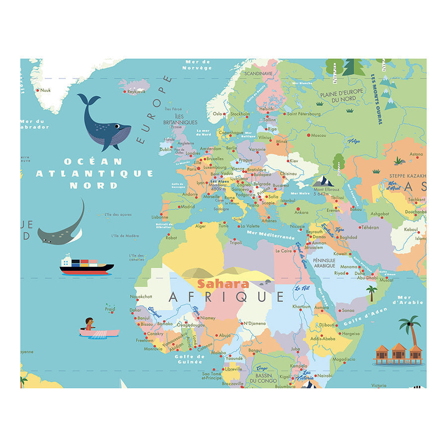 Jeu magnétique | Carte du monde-Vilac-Super Châtaigne-Jeux éducatifs : Product type