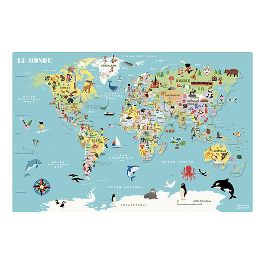 Jeu magnétique | Carte du monde-Vilac-Super Châtaigne-Jeux éducatifs : Product type