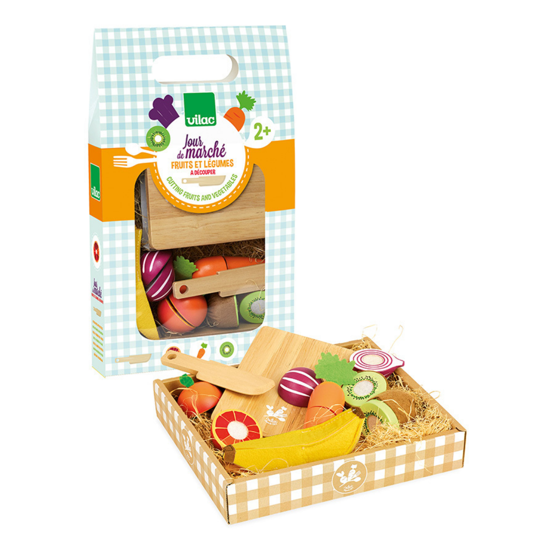 Jour de marché | Fruits et légumes à découper-Vilac-Super Châtaigne-Imitation : Product type