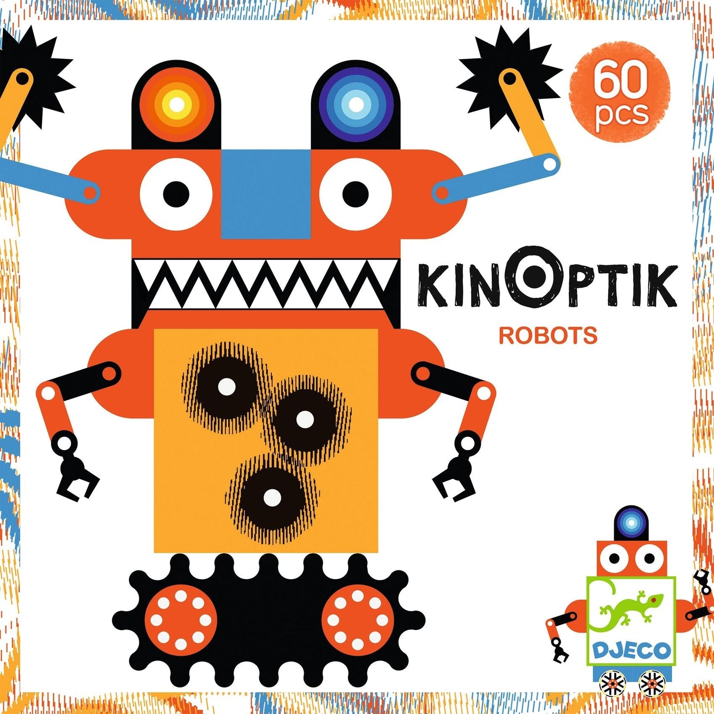 Kinoptik - Robots 60 pcs-Djeco-Super Châtaigne-Jeux éducatifs : Product type