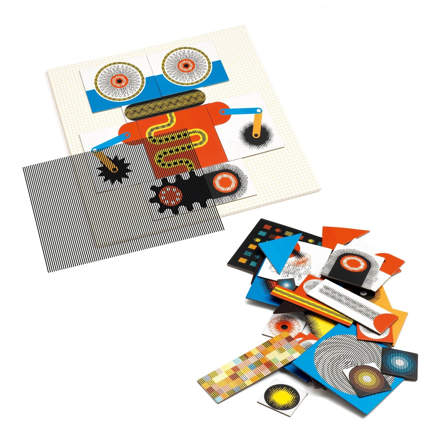 Kinoptik - Robots 60 pcs-Djeco-Super Châtaigne-Jeux éducatifs : Product type