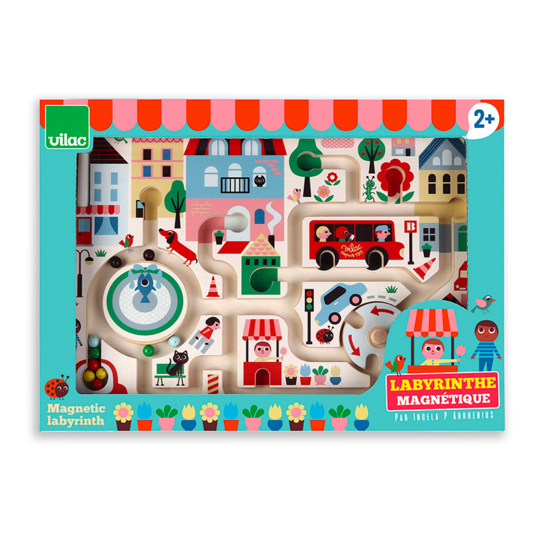 Labyrinthe magnétique | Ma petite ville-Vilac-Super Châtaigne-Jeux éducatifs : Product type